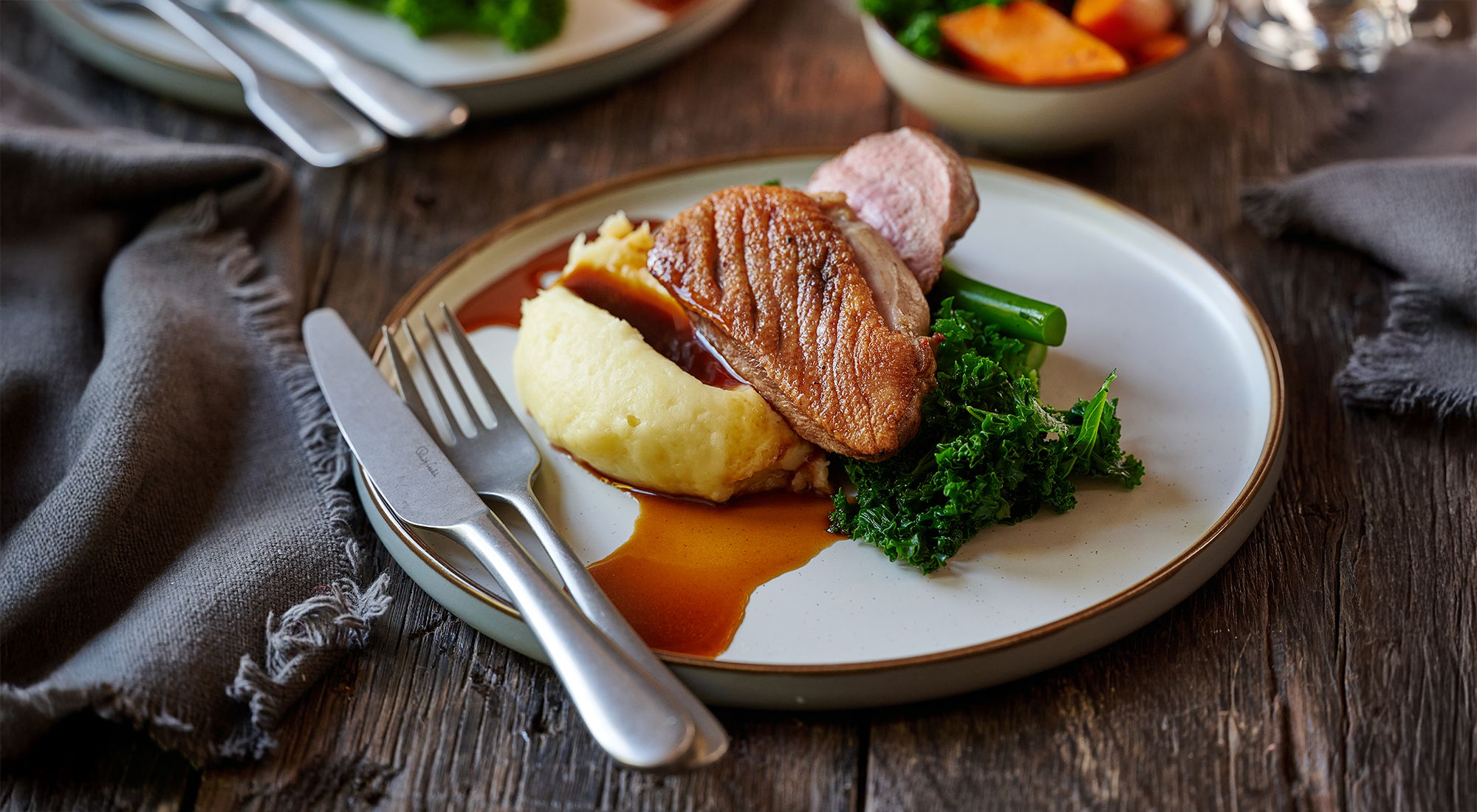 Duck Breast Marinated with Tamarind and Ale Sauce
