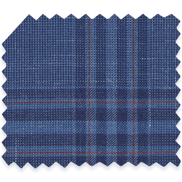 Color : Blue plaid fabric 