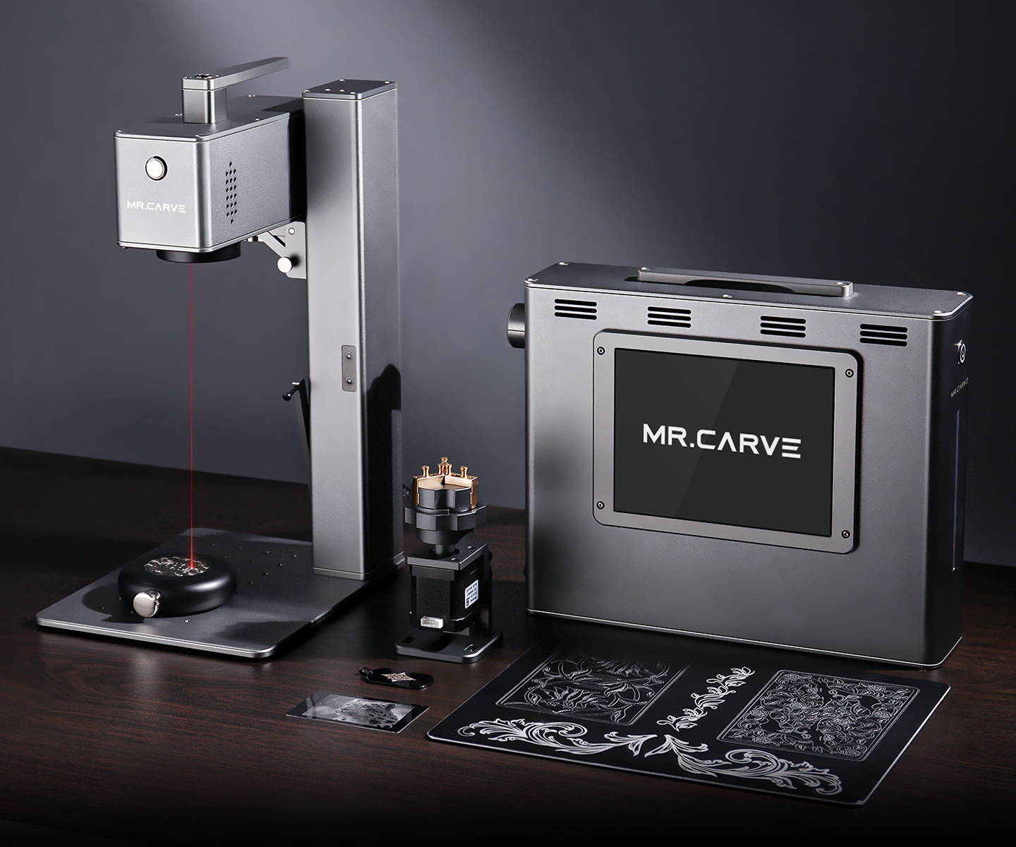 MR.CARVE C2S Fiber Laser Marking 20W with Screen Operating System Portable  Handheld Mobile Connection LASER Engraving Machine