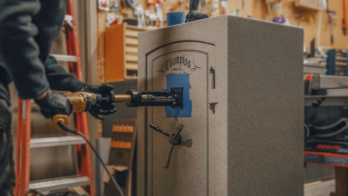 Jeff Working on a Safe.