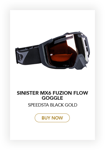 Sinister MX6 Fuzion Flow Goggle in Speedsta Black Gold