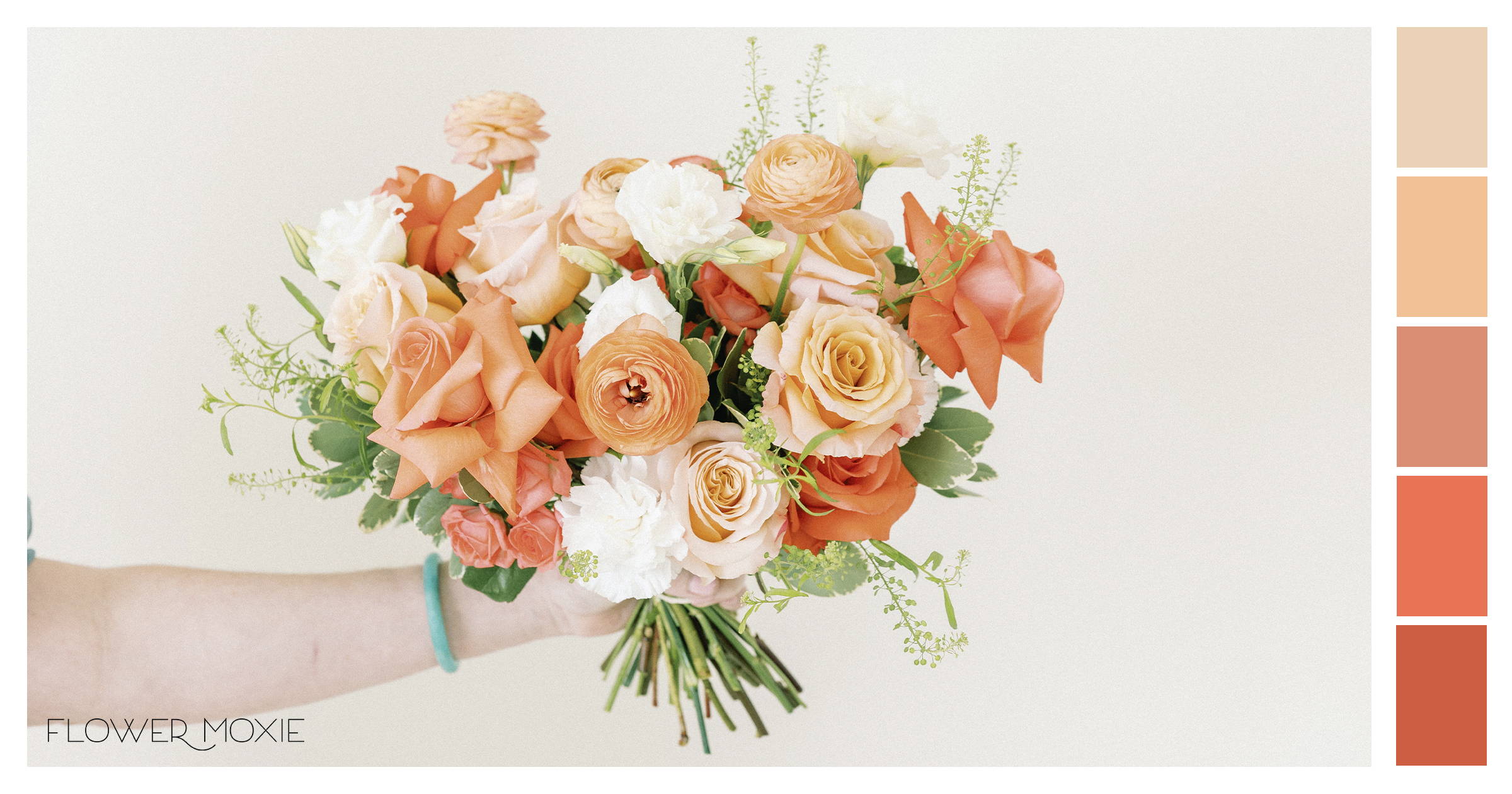 peach and coral bridal bouquet ideas