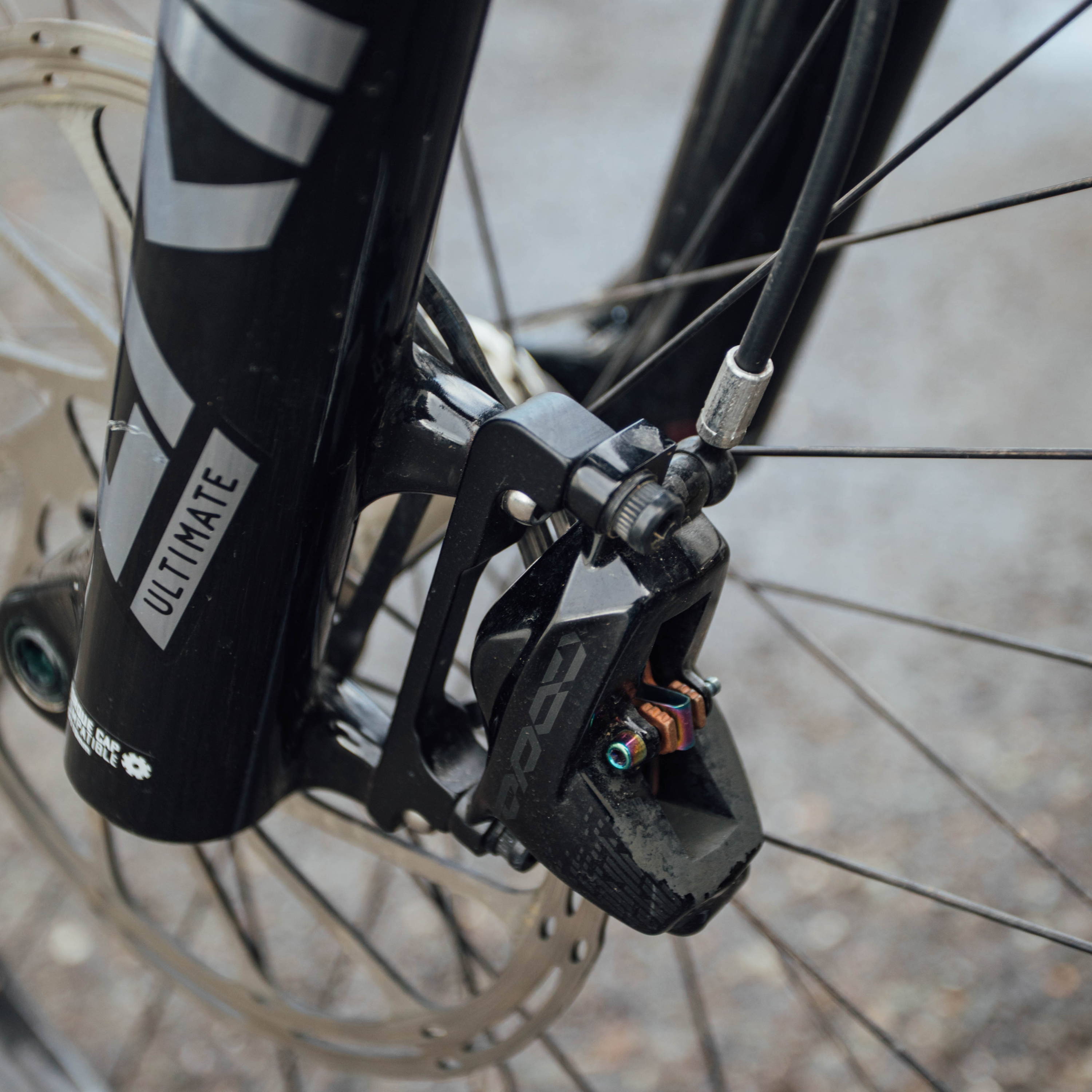 SRAM Code RSC mountain bike brakes review front caliper installed on a rockshox pike ultimate suspension fork