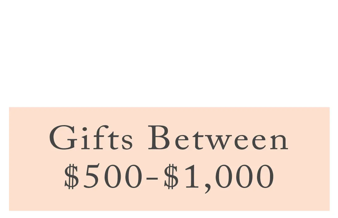 Gifts between $500-$1,000