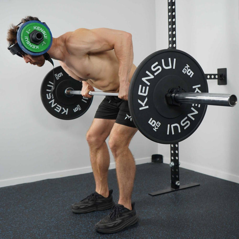 Barbell rows with EZ-HELM