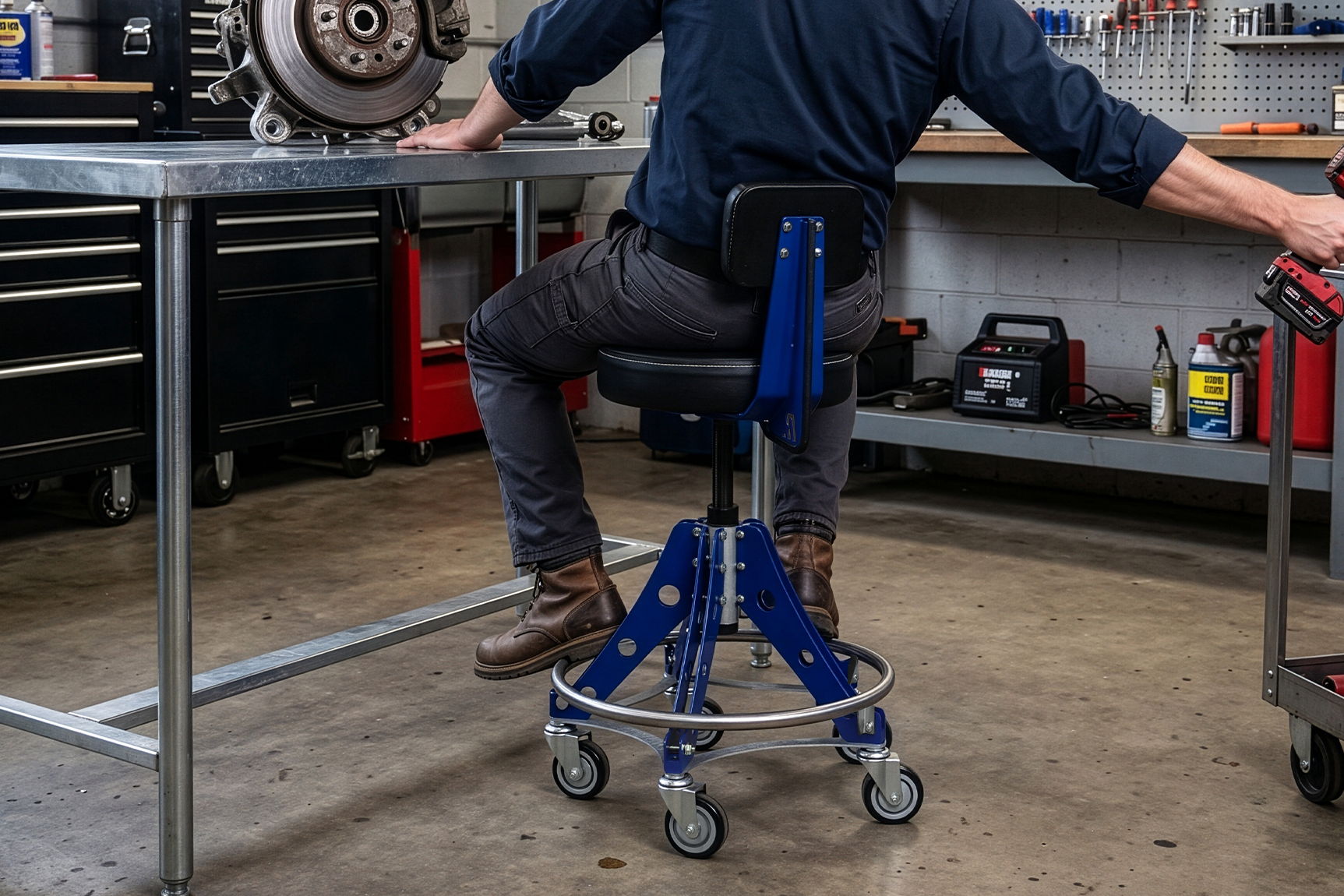 RYFA HI GT ROLLING SHOP STOOL
