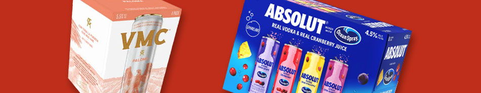 Two game boxes against a red background.
