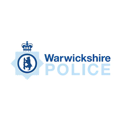 Warwickshire Police logo with a crown and shield design.