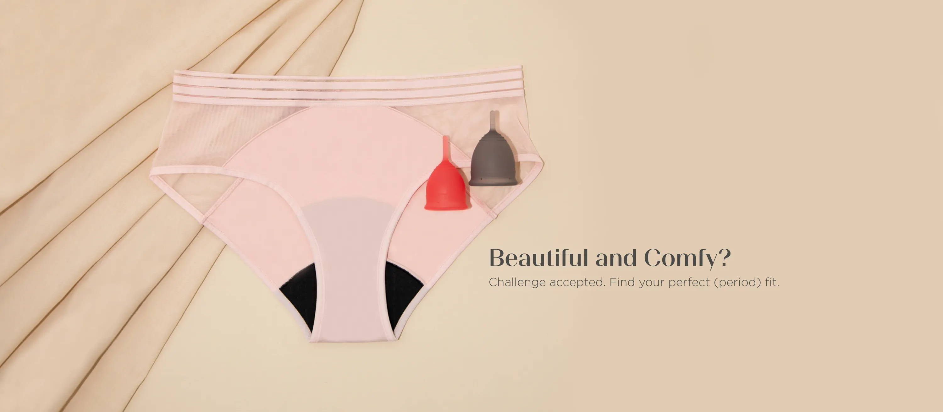 Beautiful and Comfy? Find your perfect fit for Saalt period underwear. 