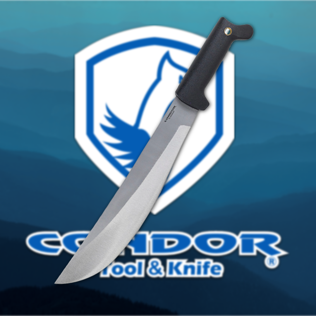 A knife in front of the Condor Tool & Knife logo.