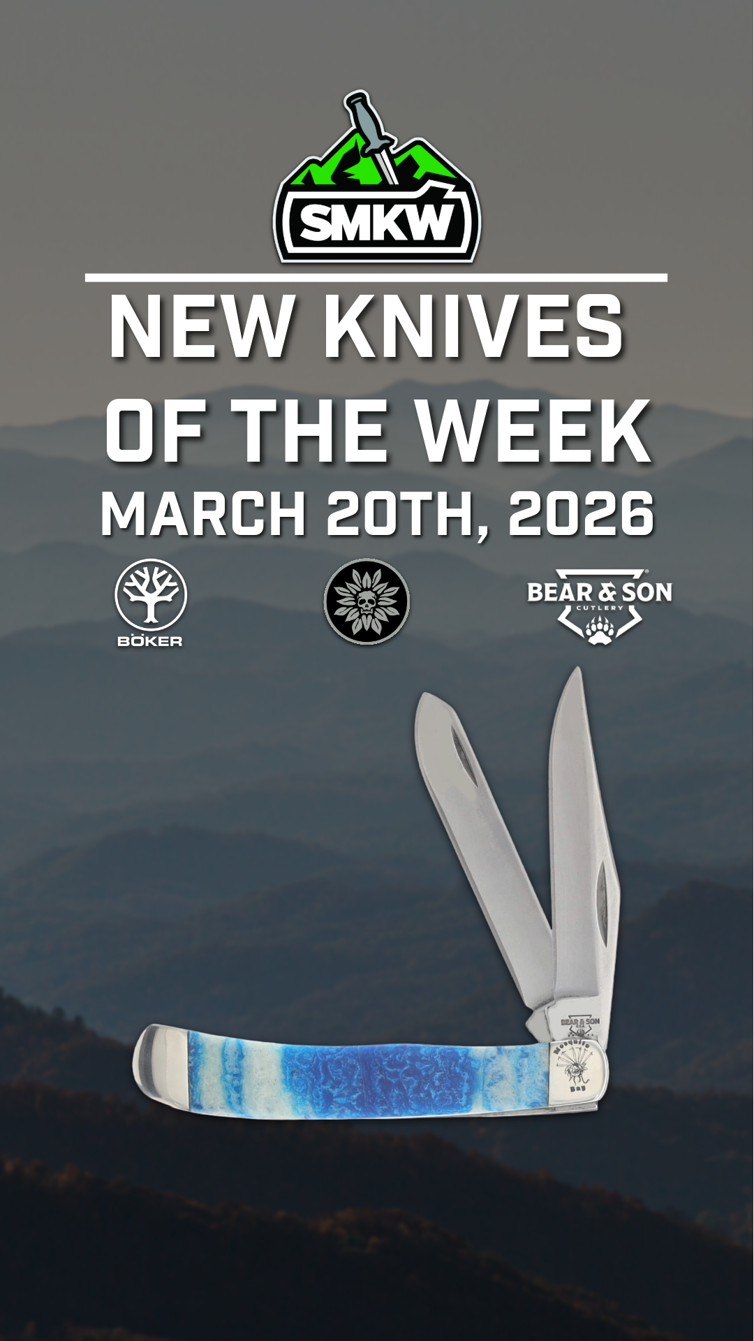 New knives of the week, March 20th, 2026, featuring a folding knife.