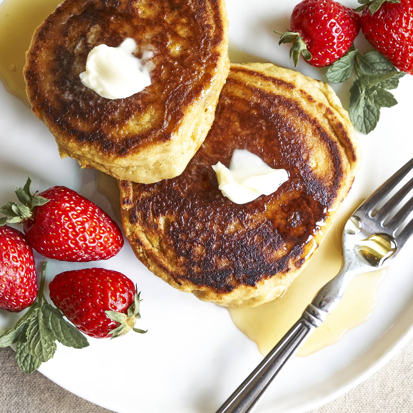 Buttermilk pancakes made with Pancake and Waffle Mix