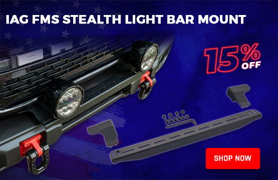IAG 4th of July Sale - IAG Ford Bronco FMS Stealth Light Bar Mount 15% OFF!