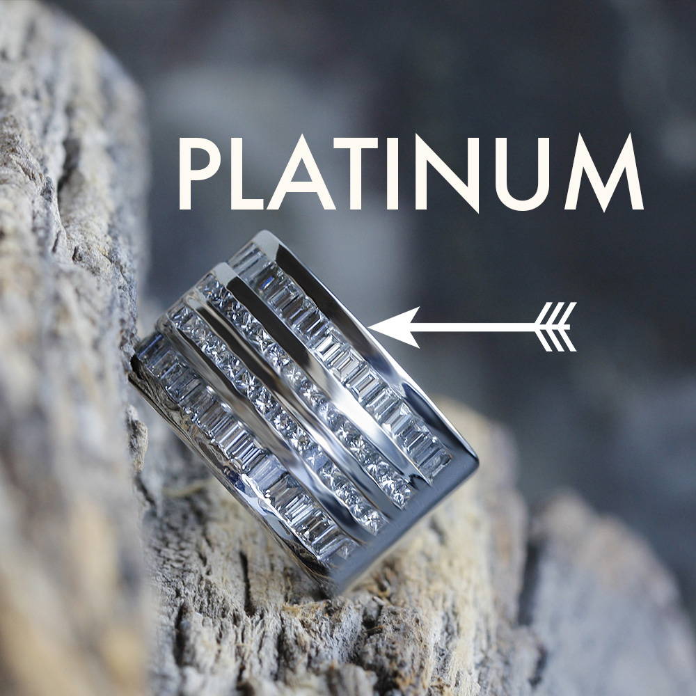 Platinum statement ring