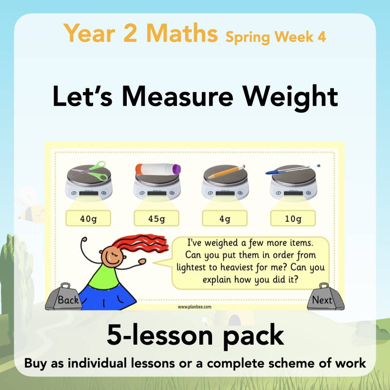 Year 2 Curriculum - Let's measure weight