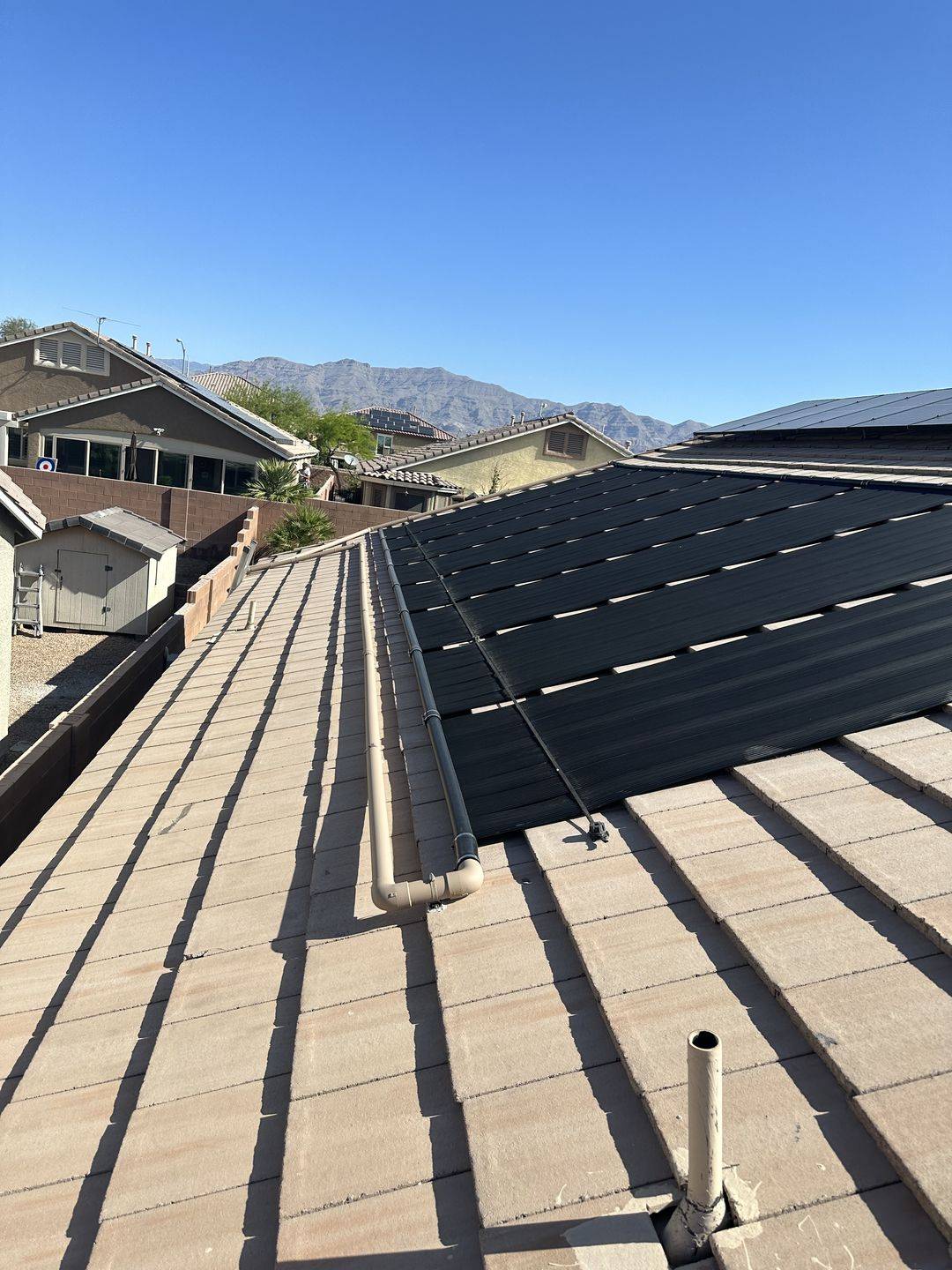 Solar Pool Panels on Roof