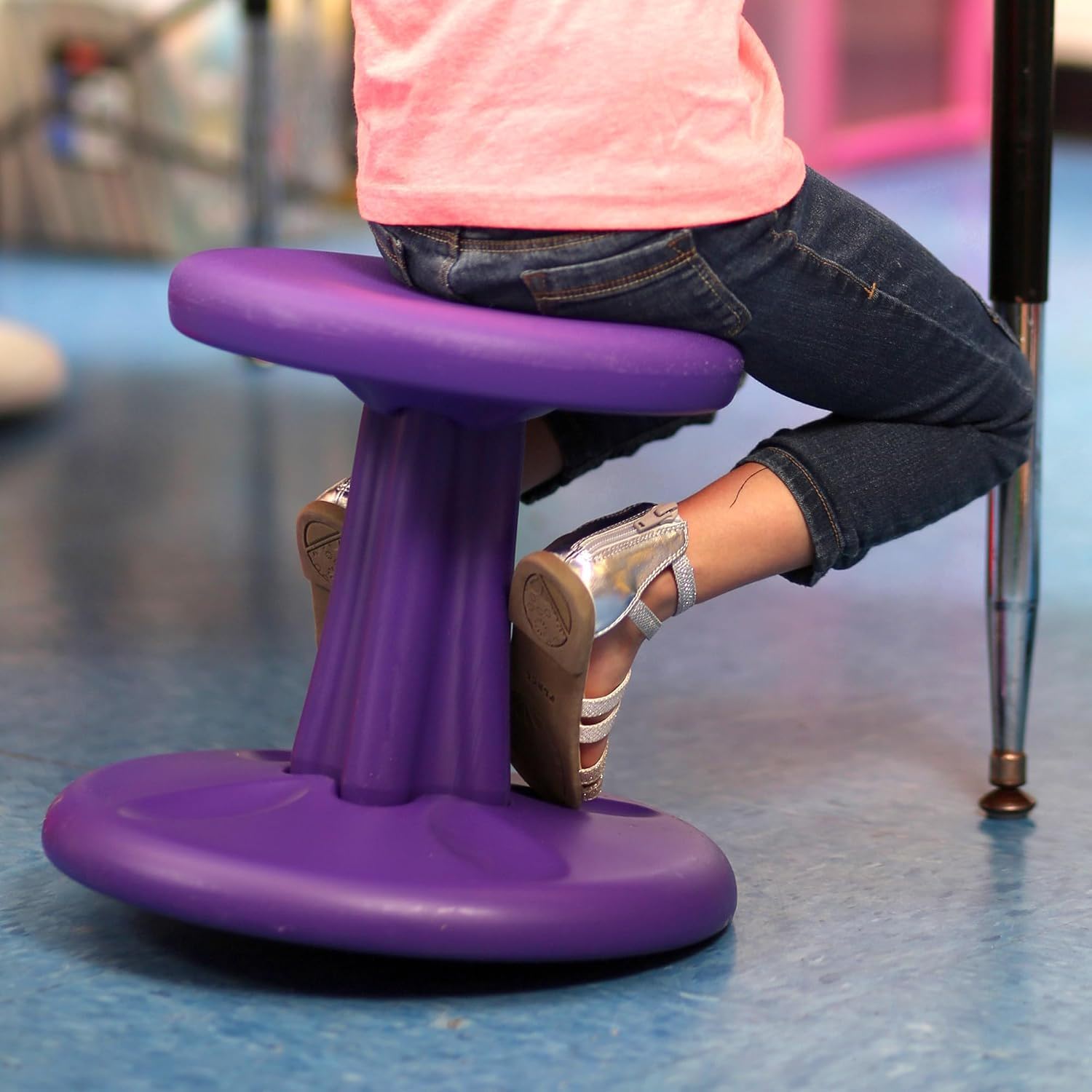 Purple wobble stool