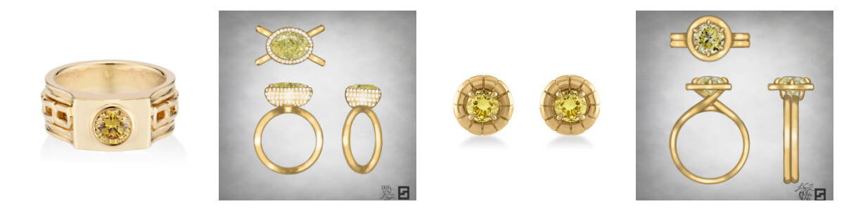 yellow diamond ring and jewelry