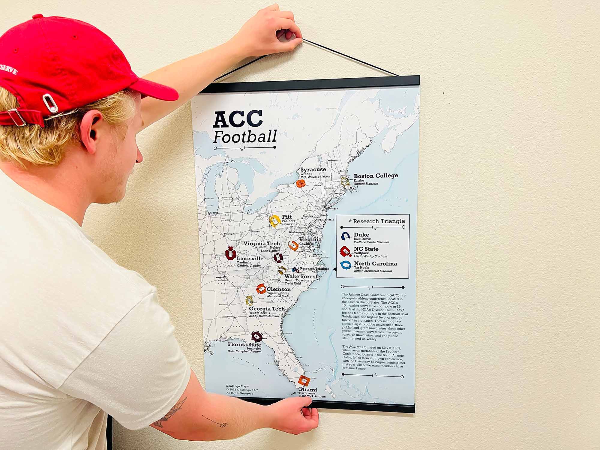 ACC map poster hanger