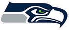 Seattle Seahawks logo featuring a stylized blue and green seahawk head.