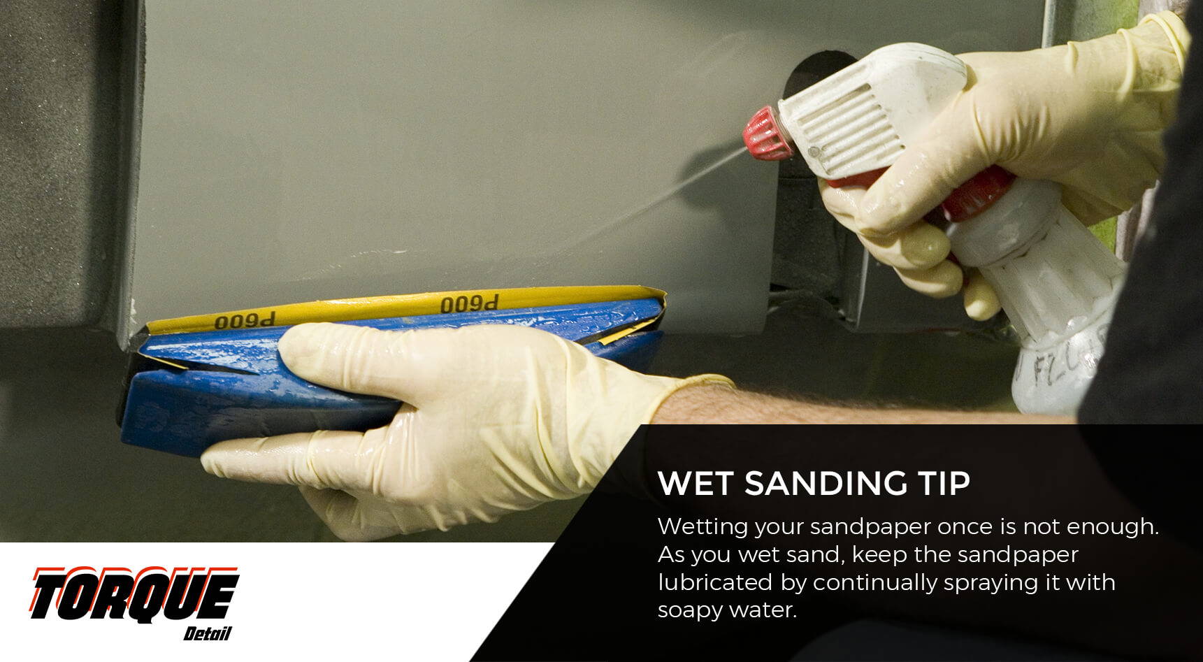 wet sanding your headlights tip soapy water