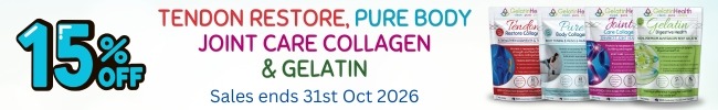15% Off Tendon repair collagen, Pure Body collagen, Joint care collagen and gelatin