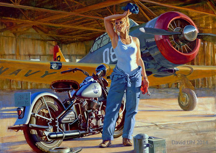 Jessi - Painting by David Uhl