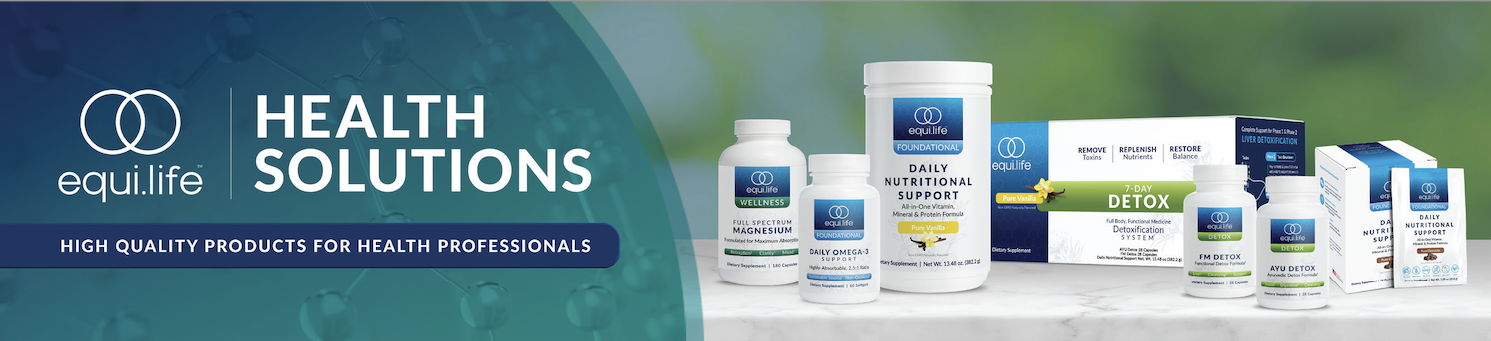 equi.life Health Solutions banner featuring a collage of EquiLife products