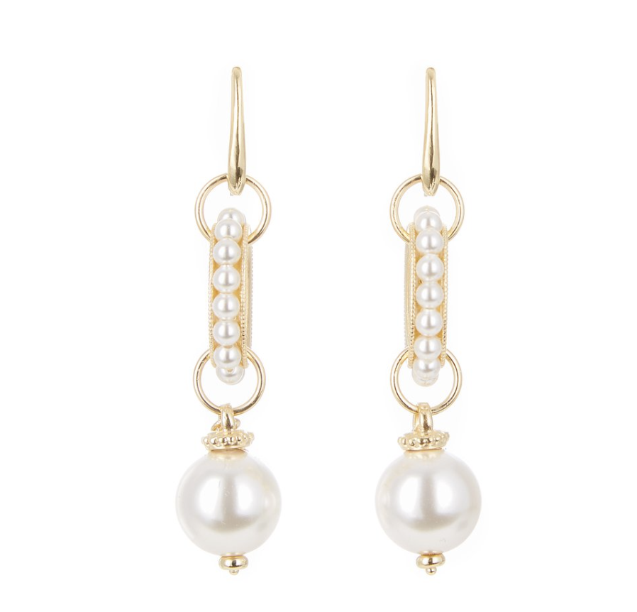 Soru Jewellery 24ct gold plated solid silver and Swarovski pearls