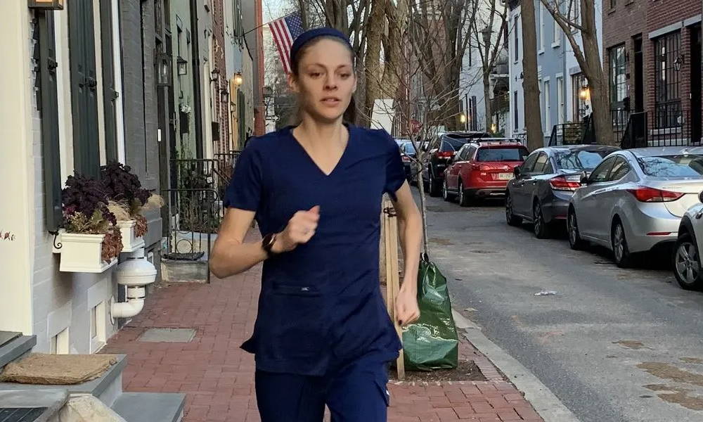 This Elite Runner Is Racing Boston in Scrubs to Chase a Record and for a Special Cause Moxie Scrubs