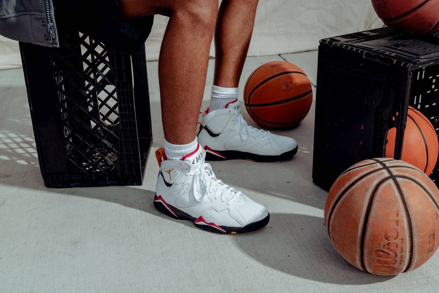 on feet look at the aj7 cardinal