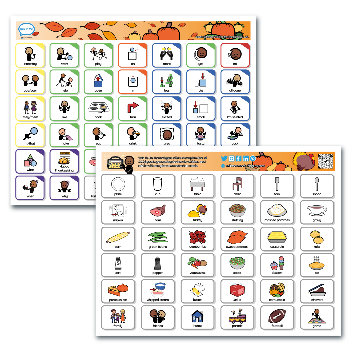 Thanksgiving communication boards