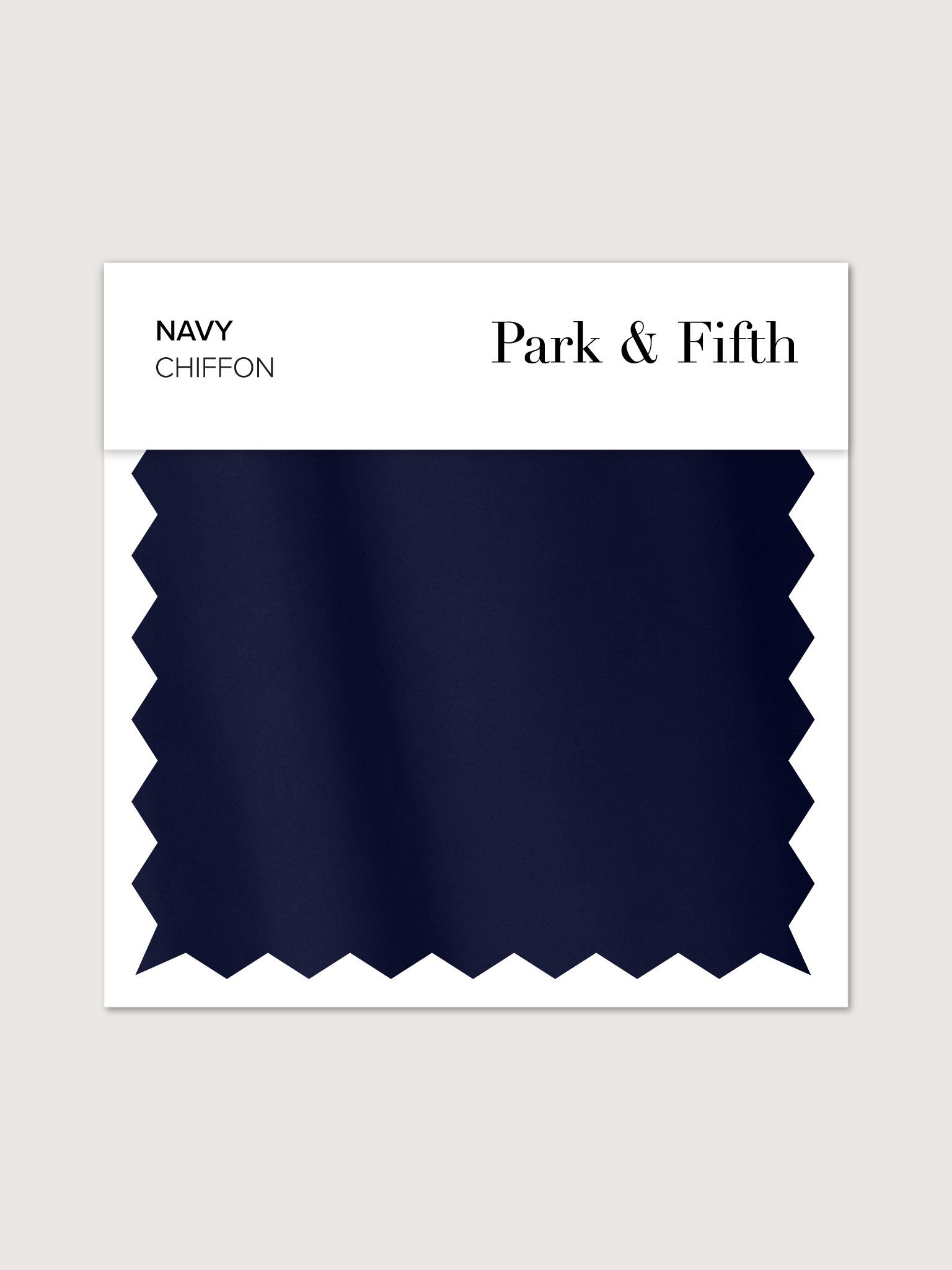 Navy chiffon fabric swatch from Park & Fifth.