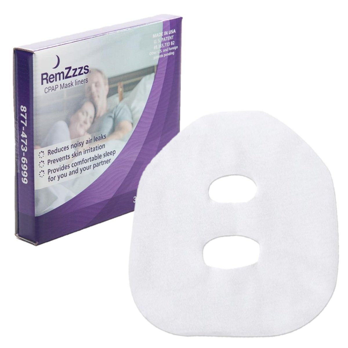 Stock photo of RemZzzs Amara View and DreamWear full face CPAP mask liners
