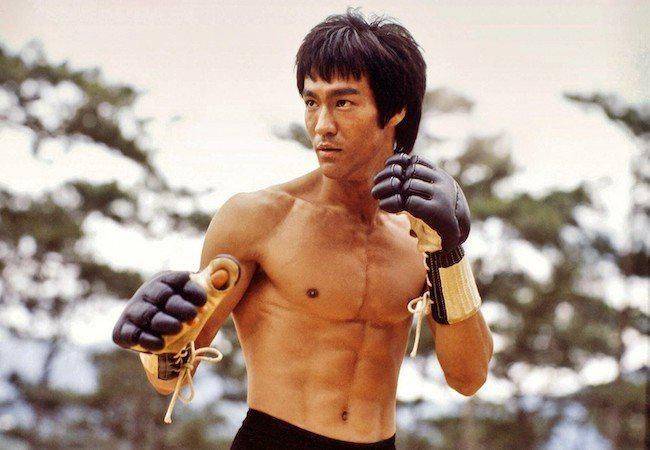 Bruce Lee in MMA Gloves