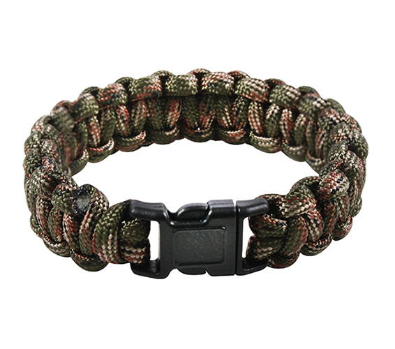 Rothco Woodland Camo Paracord Bracelet
