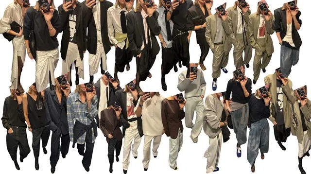 A collage of diverse people wearing various fashionable outfits.