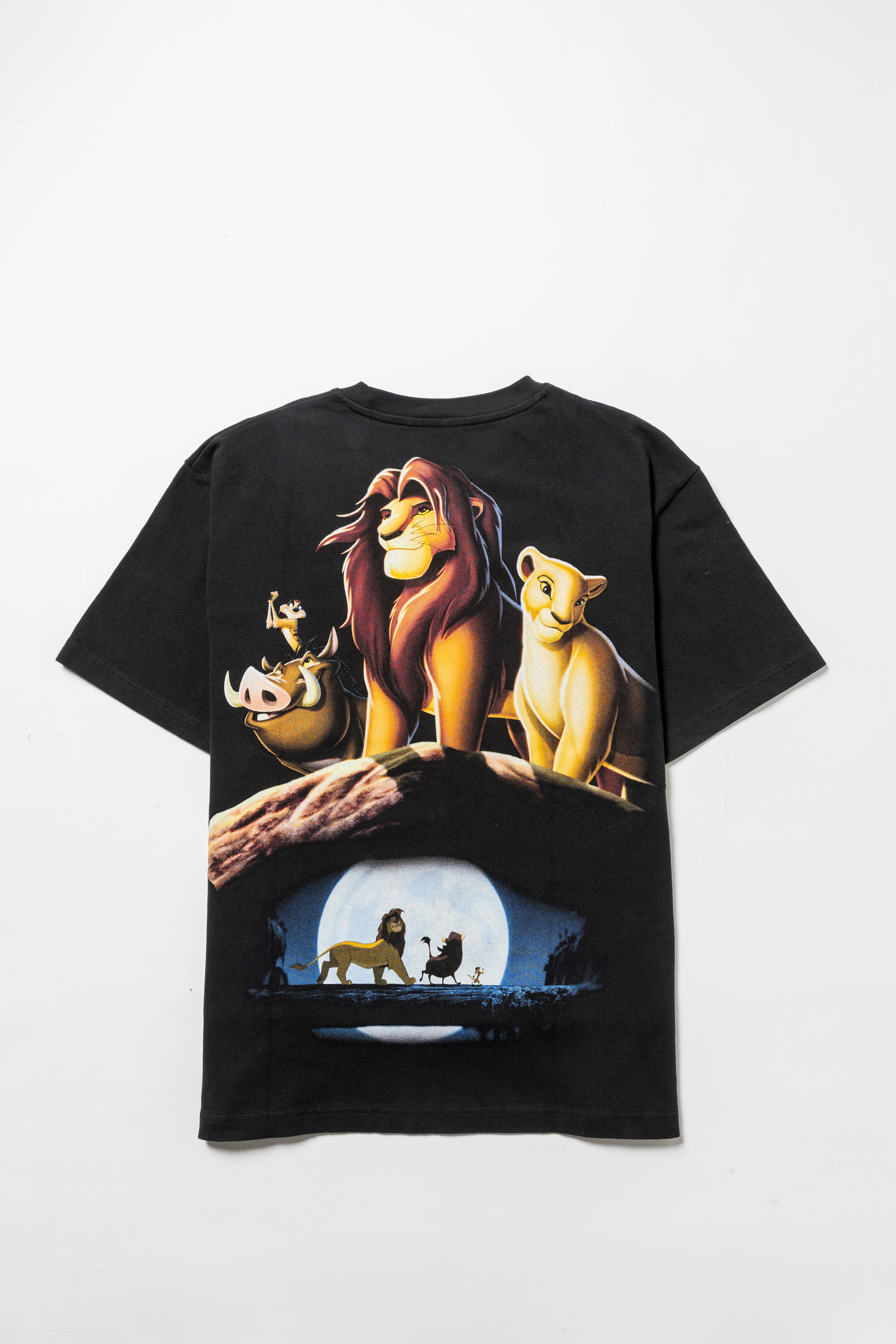 Black t-shirt featuring characters from 