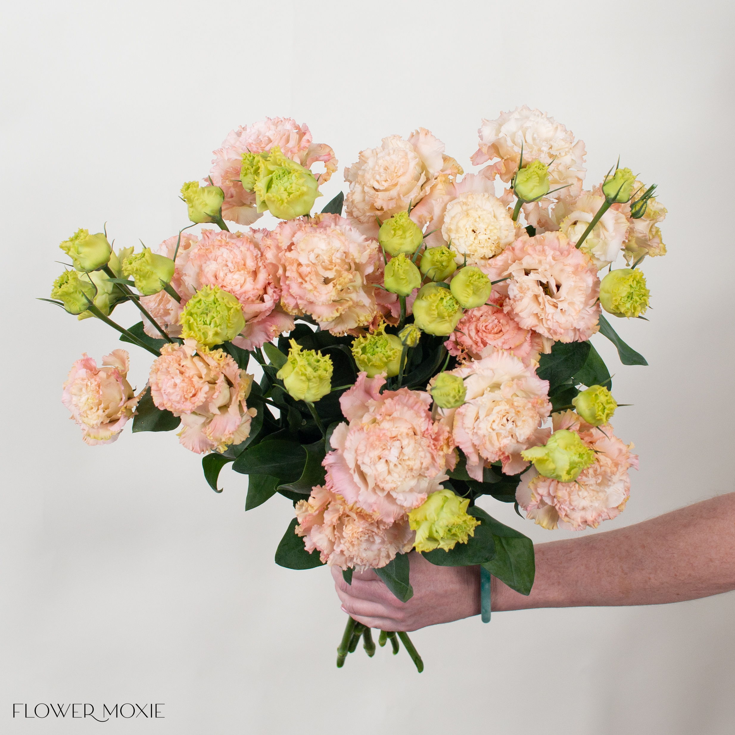 peach double lisianthus