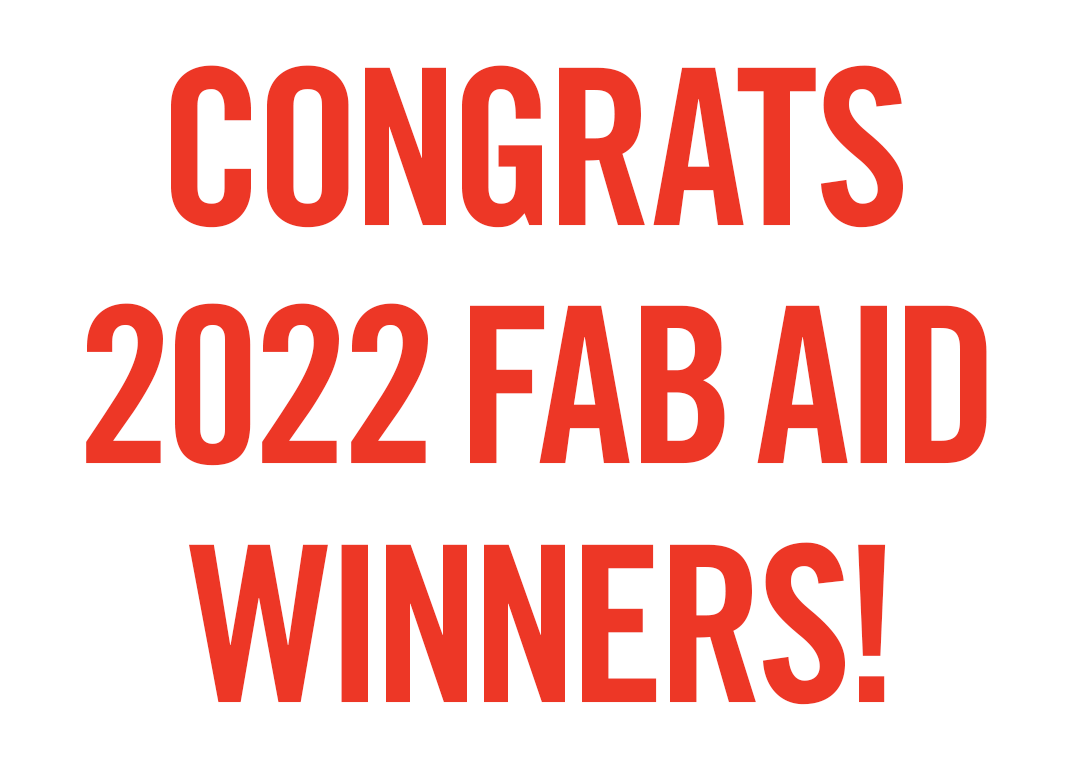 Congrats 2022 FAB AID Winners! Photos of 2022 winners
