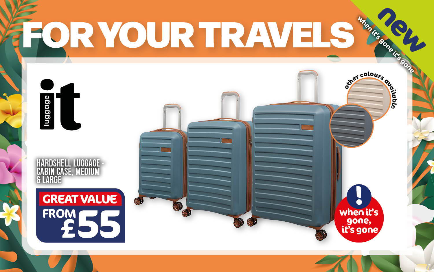 IT Hardshell Cabin Case, Large & Medium Suitcasesases
