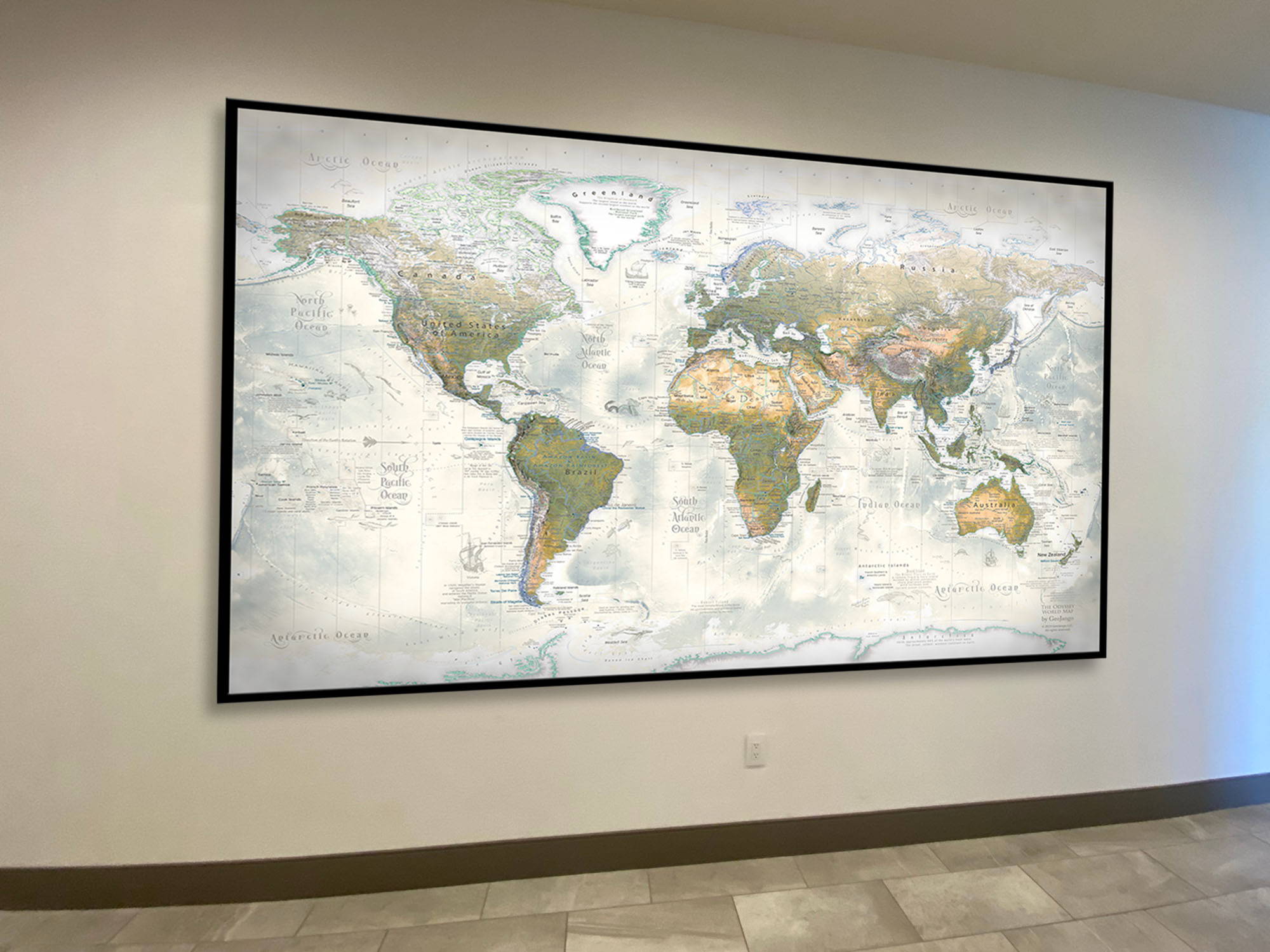 giant large wall map of the world national geographic