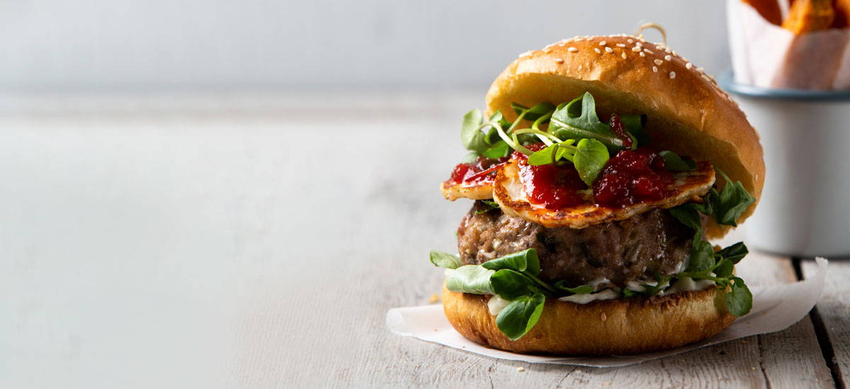 Lamb Burgers with Sweet Potato Fries