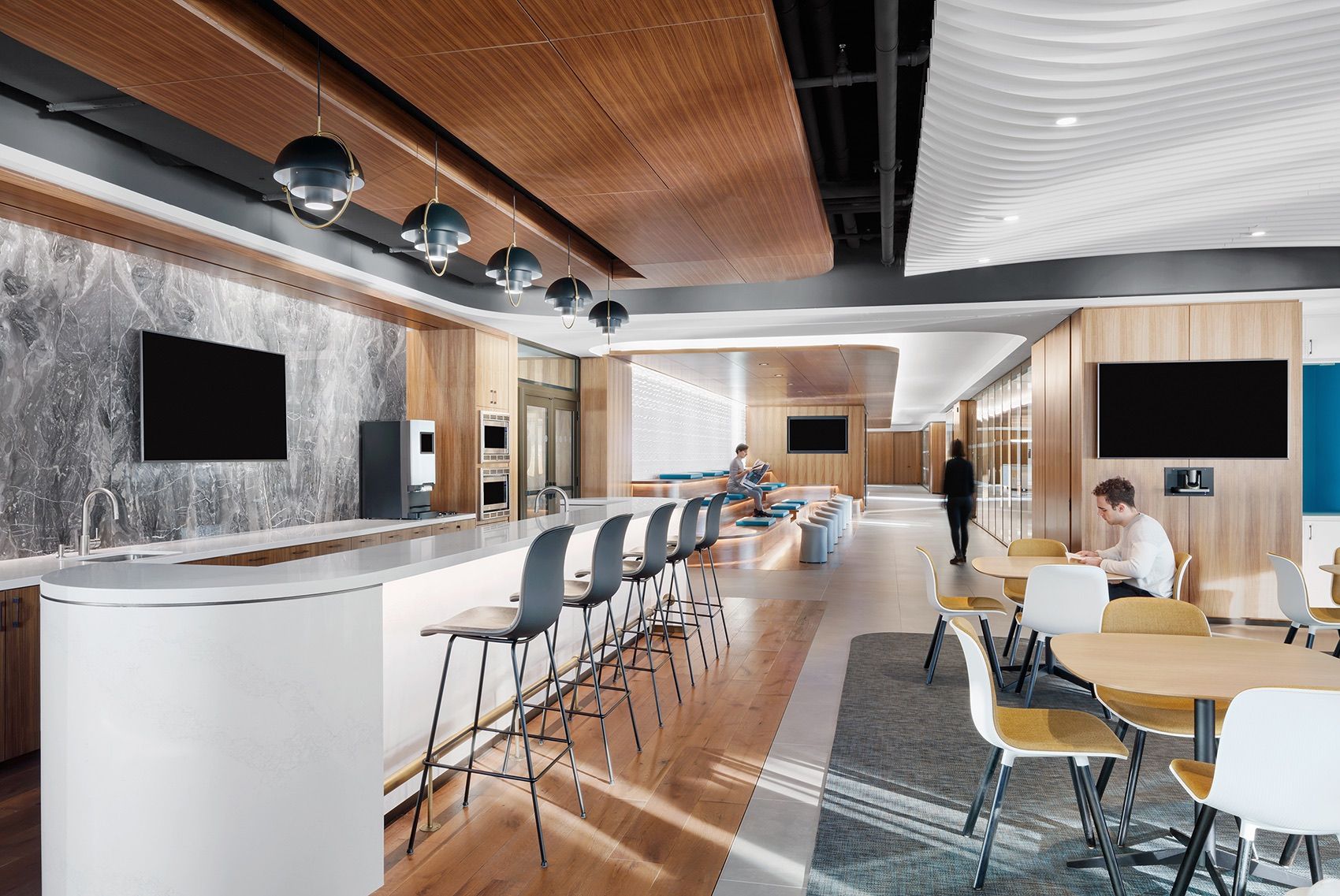 Federal Home Loan Bank SF Cafe AV Displays