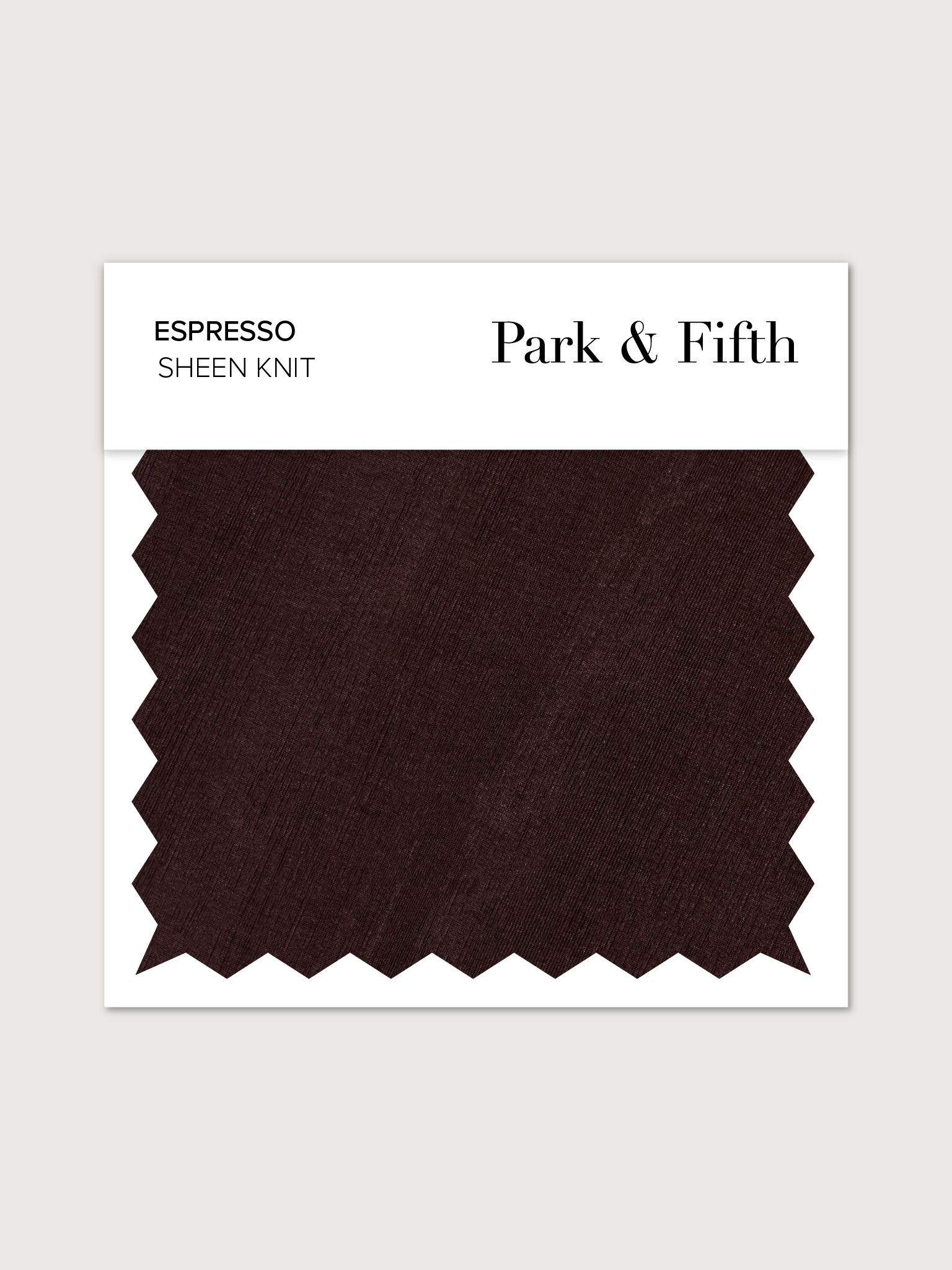 Espresso sheen knit fabric swatch from Park & Fifth.