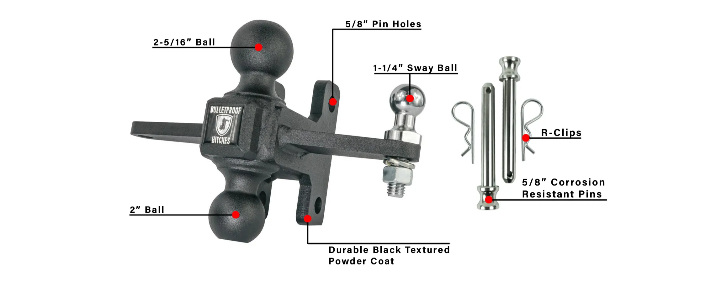 Heavy/Extreme Duty Sway Control Ball  Features