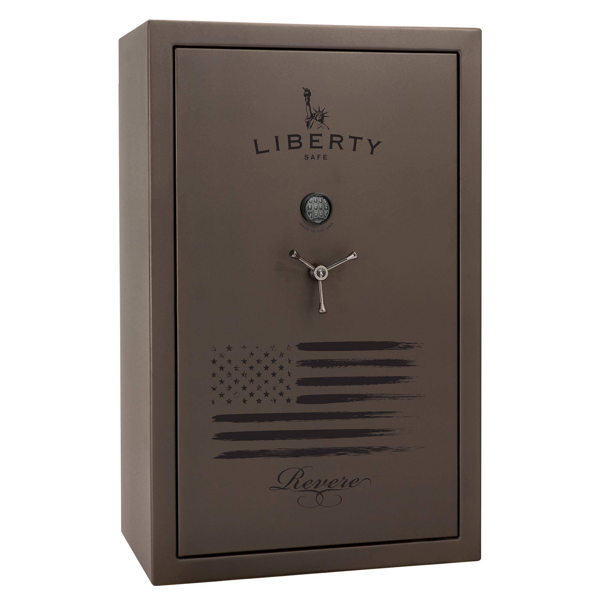 Revere 64 Textured Bronze Gun Safe Closed