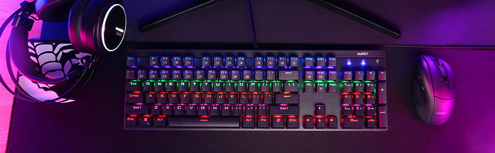 RGB MECHANICAL GAMING KEYBOARD AUKEY KM-G6 7