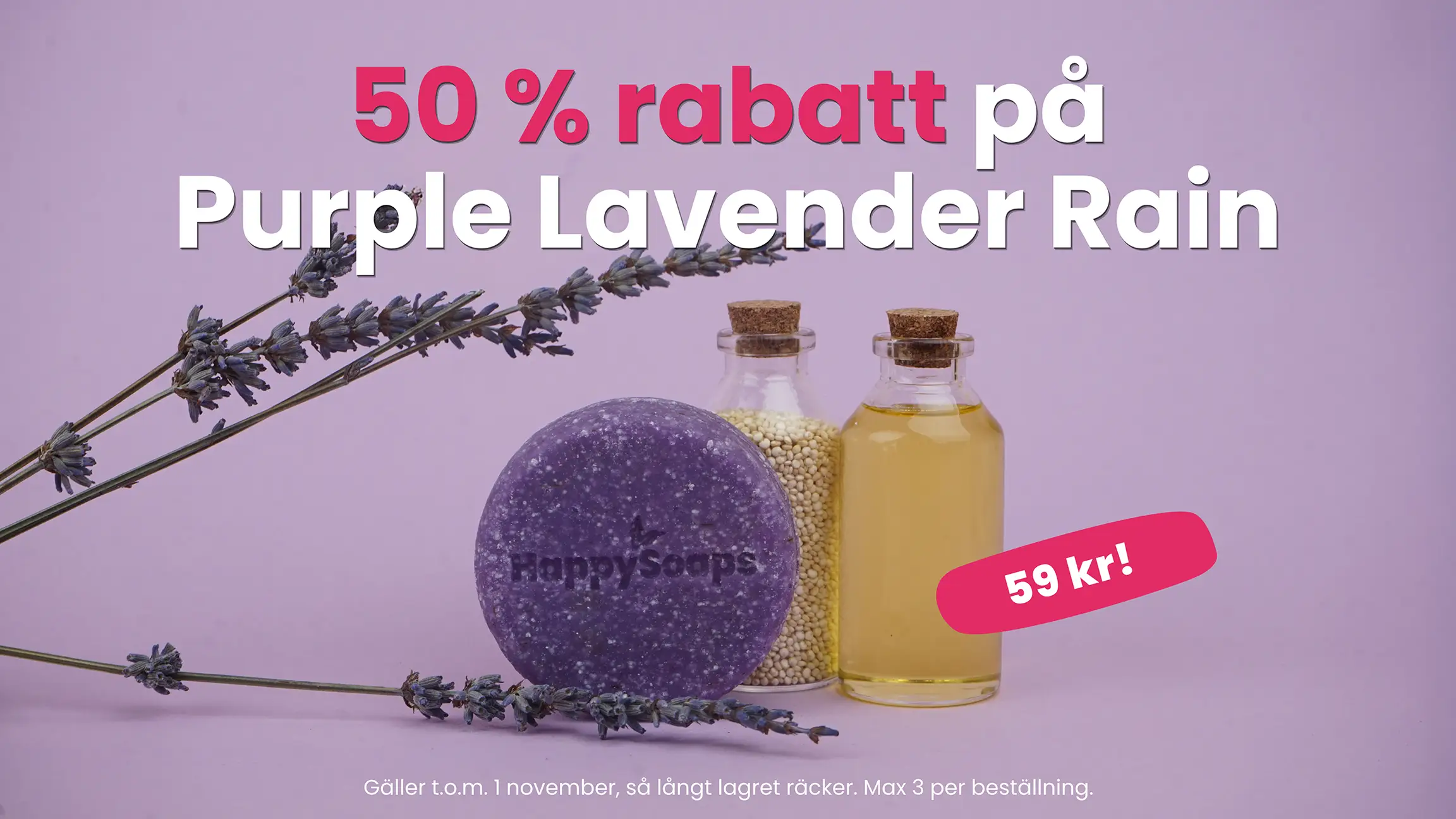 50% rabatt purple lavender rain