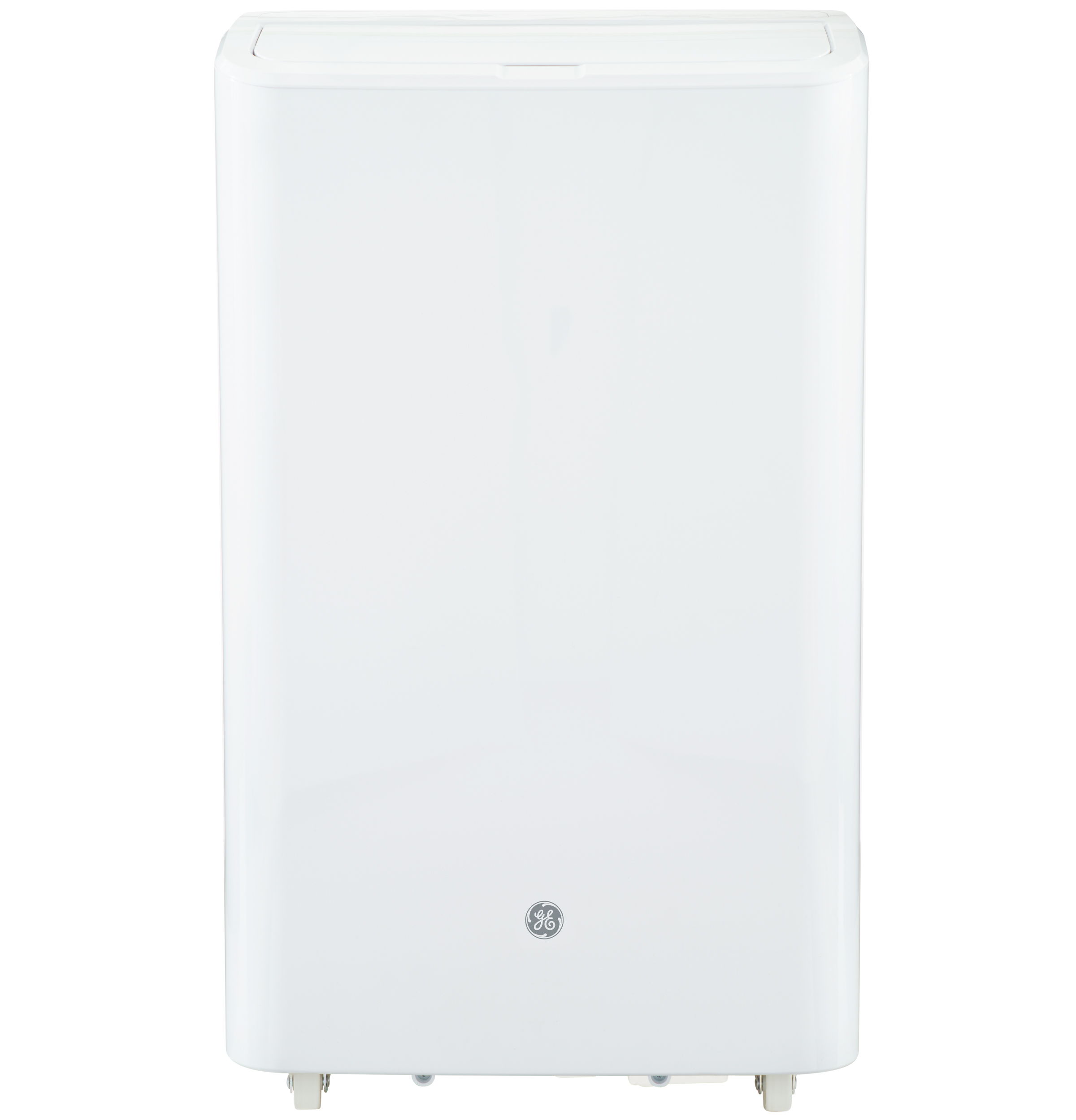 White mini refrigerator with a smooth surface and front door.